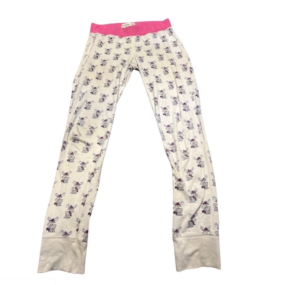 Abercrombie Girls Moose White Pajama Pants Size L or 14.